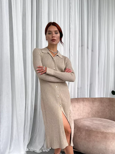 Платье трикотаж с воротником Monobrand (one size)