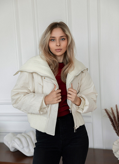 Куртка укороченная комбинированная Max Mara (L)