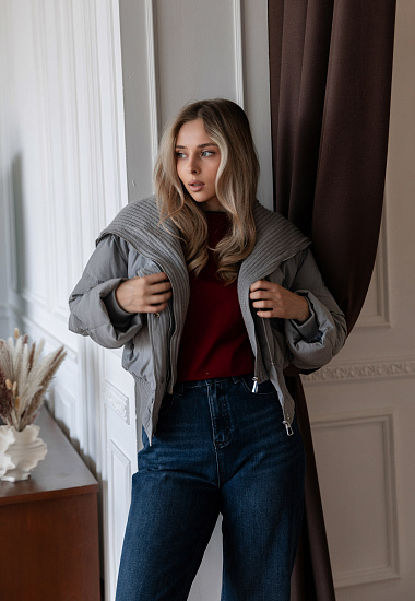 Куртка укороченная комбинированная Max Mara (L)