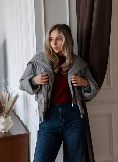 Куртка укороченная комбинированная Max Mara (L)