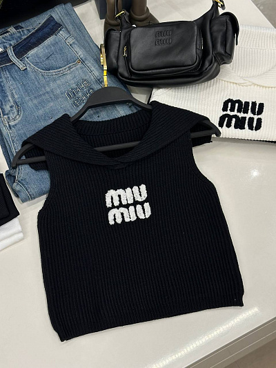 Топ с воротником Miu Miu (one size)