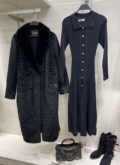 Платье длинное трикотажное Sandro (L)