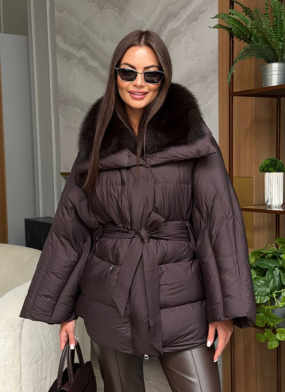 Куртка свободного кроя с поясом Max Mara
