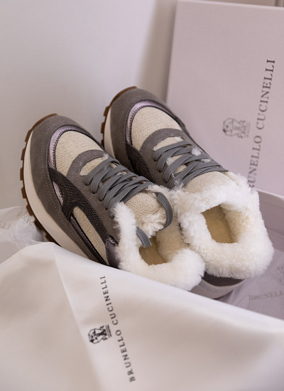 Кроссовки на меху Brunello Cucinelli