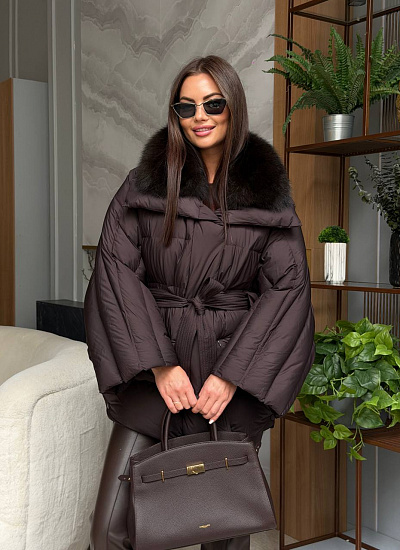 Куртка свободного кроя с поясом Max Mara