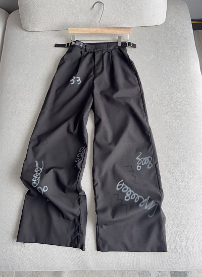 Брюки прямые с поясом Balenciaga