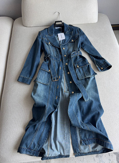 Платье джинсовое длинное с рукавом Acne Studios (L)