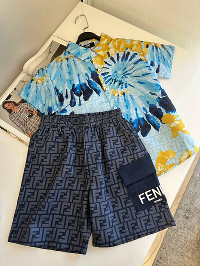 Костюм детский рубашка шорты Fendi (130 см)