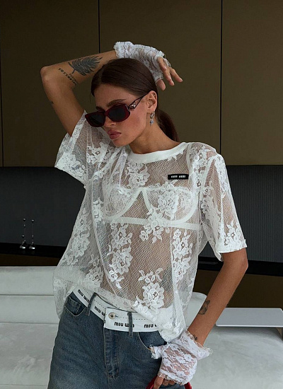 Футболка кружево Miu Miu
