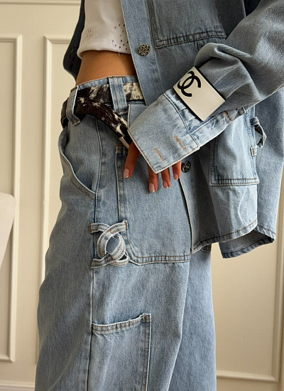 Костюм джинсовка джинсы Chanel
