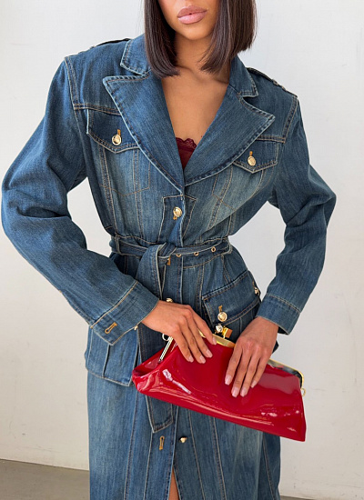 Платье джинсовое длинное с рукавом Acne Studios (L)