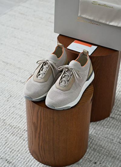 Кроссовки сетка Santoni