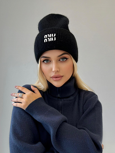 Шапка с отворотом Miu Miu