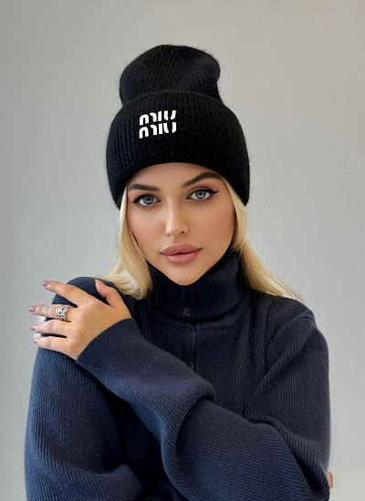 Шапка с отворотом Miu Miu