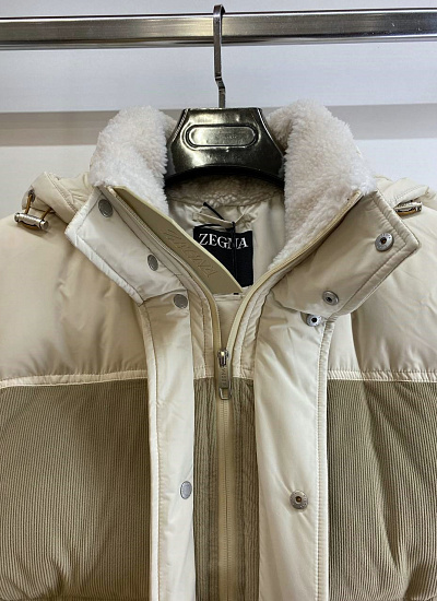 Куртка комбинированная с капюшоном Zegna