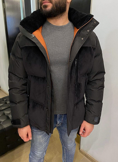 Куртка комбинированная с капюшоном Zegna