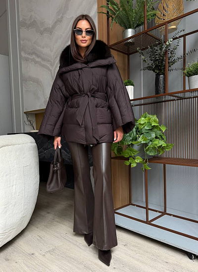 Куртка свободного кроя с поясом Max Mara