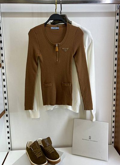 Лонгслив трикотажный Prada