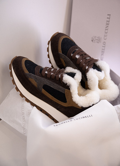 Кроссовки на меху Brunello Cucinelli