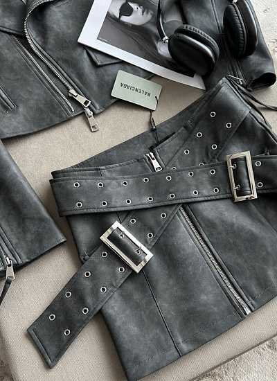Юбка экокожа Balenciaga (L)
