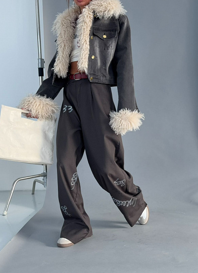 Брюки прямые с поясом Balenciaga