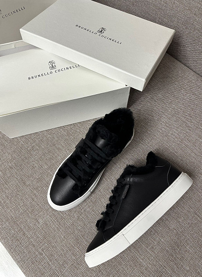 Кеды на меху Brunello Cucinelli