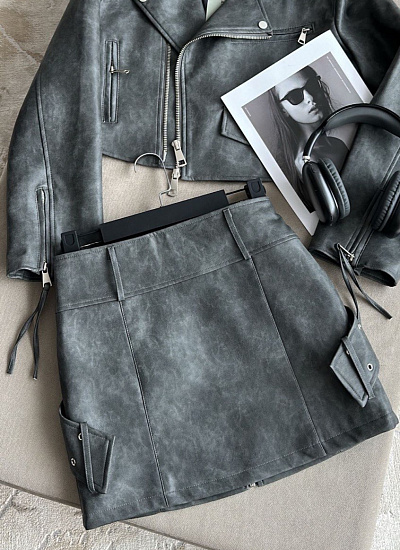 Юбка экокожа Balenciaga (L)