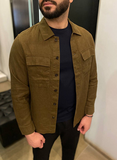 Куртка рубашка лен Zegna