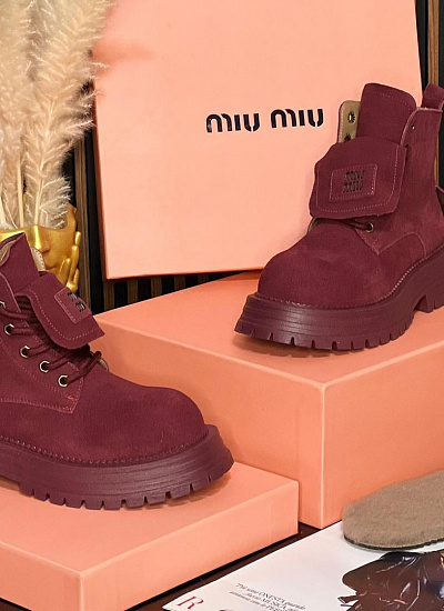 Ботинки меховые Miu Miu