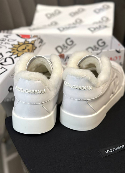 Кеды с мехом Dolce&Gabbana