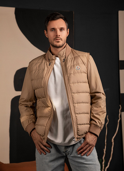 Куртка-жилет с трикотажными вставками Moncler