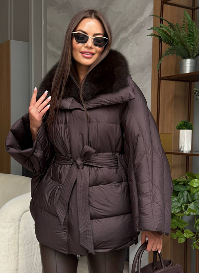Куртка свободного кроя с поясом Max Mara