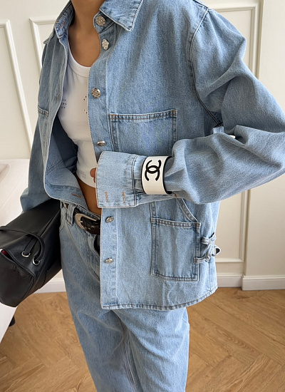 Костюм джинсовка джинсы Chanel